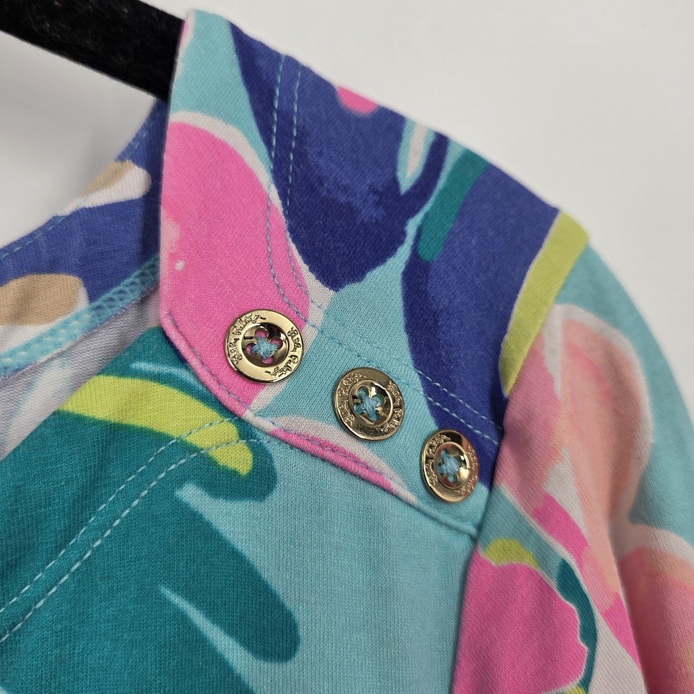 Lilly Pulitzer Sophie UPF 50 Exotic Garden Print Jersey Tunic Shirt Dress XL - Picture 3 of 6